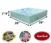 FoamRush 26" x 26" Gel Cooling Memory Square Foam Seat Cushion Replacement USA