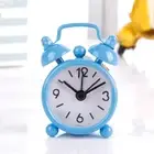 Vintage Style Double Bell Alarm Clock Analog Movement Bedside Night Clock