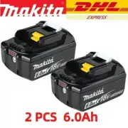 Genuine 18V Makita Battery - 6Ah, Lithium, BL1840, BL1860 Replacement 2 pack