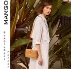 MANGO Oval Coffer Bag BRAIDED BAMBOO WICKER Straw BALI Weave LTD ED HandBag NWT