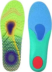 Healeved Elastic Insoles for Women Running Shoes Men Ankle Support Breathable Bk Cloth Massaging Insoles