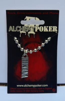 OFFICIAL NIRVANA LOGO PEWTER NECKLACE By ALCHEMY POKER ENGLAND