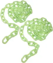 MAGICLULU 2pcs Realistic Glow in The Dark Plastic Chains for Halloween Decorations Party Props Costumes Glow in Dark Chains for Party Decorations