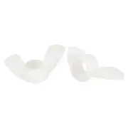 M8 Wing Nuts Nylon Butterfly Nut Hand Twist Tighten Fasteners White 50pcs