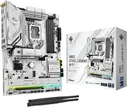 ASRock B860 Steel Legend WiFi 6E LGA1851 Intel Core Ultra (Series 2) DDR5 8666+ (OC) MHz 256GB M.2 ATX Motherboard Thunderbolt SATA3 6.0 Gb/s PCIe 5.0 2.5G LAN HDMI DisplayPort BIOS Flashback