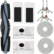 Replacement Parts for ECOVACS Deebot T20 T20e Omni Robot Vacuum 1 Main Brush 4 Side Brush 2 Filter 2 Mop Cloth 2 Dust Bag Accessories