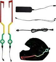 Motorcycle Helmet LED Lights, Helmet Lamp, 3 Modes LED Strip Accessories Decoration for Riding Motorbikes Road Trips Night Drives