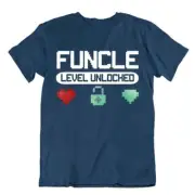 Funcle Tshirt Gamer T-Shirt Level Unloched Tee Awesome Shirt