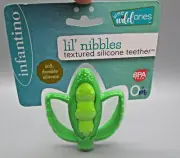 INFANTINO~Lil' Nibbles PEAS Textured Silicone Teething Teether ~0+M