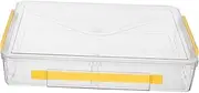 KALLORY Clear Pet Card Storage Box with Lid Multi Functional Organizer for Id Cards Driver's Credit Cards and More Capacity Transparent Case for Home