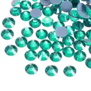 1440 Pcs Hotfix Flatback Crystal Glass Gems (SS4 1.6mm, Peacock Green)