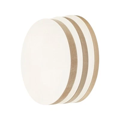 8" 10" 12" Wood Panels Board, Unfinished Round Wood Canvas Boards