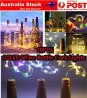 10X 20LED Fairy Wine Bottle Cork Lights String Party Wedding Christmas Decor