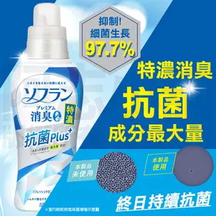 日本 獅王 LION 深層 消臭 衣物 柔軟精 特濃消臭 plus 540ml 抗菌 奈米 新版 阿志小舖7