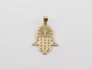 Children's 14k Yellow Gold Hand Of God Hamsa Charm Pendant