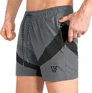 [ZENWILL] Mens Lightweight Running Sport Shorts Athletic Men Short with Zip Pocket