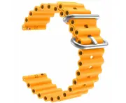 Wahoo ELEMNT RIVAL compatible Silicone Ocean Bands Watch Straps - Orange