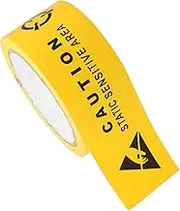 Homoyoyo Safety Warning Tape ESD Static Floor Marking Caution Signs Yellow Tape for Construction Sites Industrial Commercial Use Reliable Warning Labels