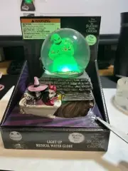 Disney Nightmare Before Christmas Oogie Boogie Musical Light Up Water Snow Globe