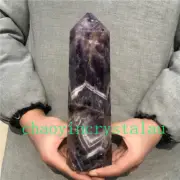3.6LB Natural Dreamy Amethyst Obelisk Quartz Crystal Point wand Healing XA4642