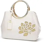 JUNMIN Hand-held Shiny Shell One-Shoulder Diagonal Ladies Bag (Color : White)