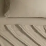 Sheridan Egyptian Cotton Sateen Sheet Set in Taupe/Natural Size: Queen Material: Cotton/Linen @Sheridan Rewards