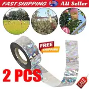 2xTwo-Side Reflective Farm Bird Scare ReCEllent Tape Visual Flash Anti-Bird Tape