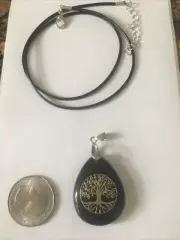 Blue Sandstone tree of life pendant