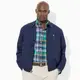 美國百分百【全新真品】Ralph Lauren RL 立領 夾克 風衣 外套 內格紋款 深藍 大尺碼 4XT G196