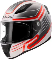 LS2 FF353 Rapid II Circuit Helmet, black-white-red, Size XL for Men Black White Red