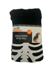 NEW Dog PJ Skeleton Black Halloween Pet Costume XL 50-70 lb Glow In Dark