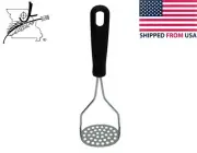 Potato Masher Smasher Potatoe Fruit Vegetable Utensil Smashing Tool Black Handle