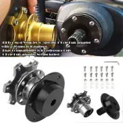 Gunmetal Steering Wheel Detachable Quick Release Adapter Hub For Mitsubishi (for: Mitsubishi)