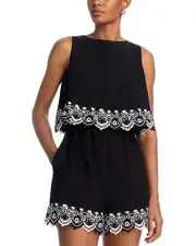 Aqua Eyelet Embroidered Romper - Exclusive