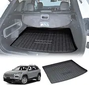 X-CAR Boot Liner for Jeep Cherokee 2014-2022 All Weather Heavy Duty Cargo Trunk Mat Luggage Tray