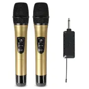 LEORY E8 2 Wireless Microphone VHF Professional Mic Transmitter Receiver DJ For Square Speaker Mixer Live Sound Card K S