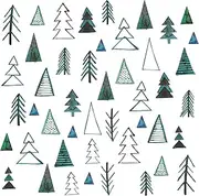 Maydahui Nordic Style Green Pine Wall Decal Triangle with Trees Wall Sticker (70 x 70 Inch) Abstract Art Forest Wall Decor Peel and Stick for Livingroom Kids Room Nursery Bedroom
