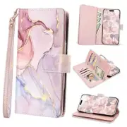 for iPhone 16 Case,for iPhone 16 Wallet Case for Women Girl[with 9 Rose Gold