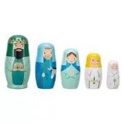 5 Piece Wooden King Nesting for Doll Brain Game Kinderganten Variety Educational