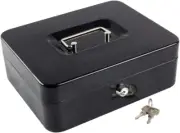 Metal Cash Box with Money Tray and Lock,Money Box with Cash Tray,Cash Drawer,11.