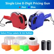 Single Line 8-Digit Price Tag Gun Labeller MX-5500 Rolls Labels Ink Rollers