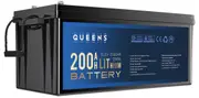 12V 200Ah Lithium Iron Phosphate Battery 100A BMS Rechargeable Deep Cycle Replace Lead Acid GEL + Free 200W Solar Panel