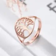 Tree of Life Ring Stainless Steel Ring Adjustable Ring