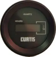 Curtis Hour Meter 12-48 Volt Round Meter with Mounting Bracket