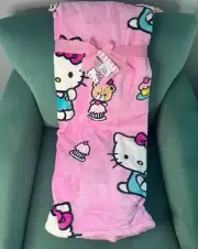 Hello Kitty Pink Teddy Bear Cupcake Tiny Chum Coffee Throw Blanket