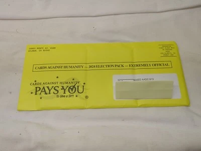 Cards Against Humanity - 2024 Election Pack - Pays you to give a sh*t - UNOPENED
