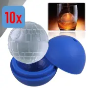10x Silicone Ice Cube Tray Death Star Ice Mold Ball Maker Silicone Mold 3"
