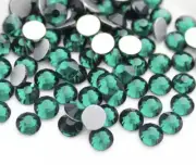 Ss8 500 PCs Round Green Flat Back Loose Crystal Glass Diamante NHF Gem