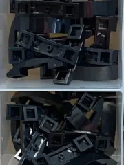 LEGO Parts - Black Slope, Curved 4 x 1 x 2/3 Double - No 93273 - QTY 40