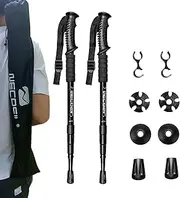 Walking Trekking Poles 2 Pack with Antishock and Quick Lock System, Telescopic, Collapsible, Ultralight for Hiking, Camping, Mountaining, Backpacking, Walking, Trekking